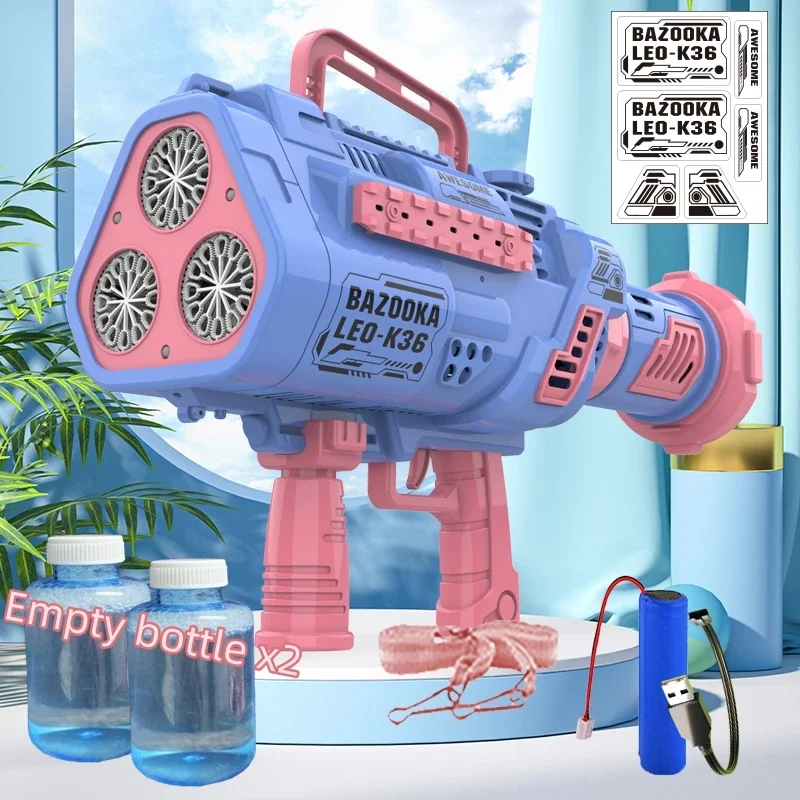 Bubble Gum Machine - Автоматическое освещение, ракетные пузырьковые пистолеты, большие